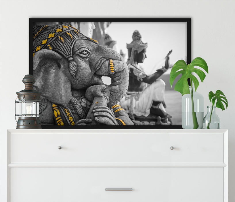 thailändische Elefantengottheit, Poster mit Bilderrahmen