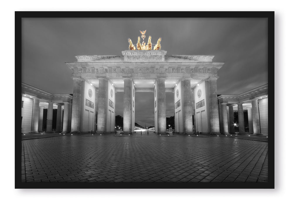 Pixxprint schönes Brandenburger Tor, Poster mit Bilderrahmen