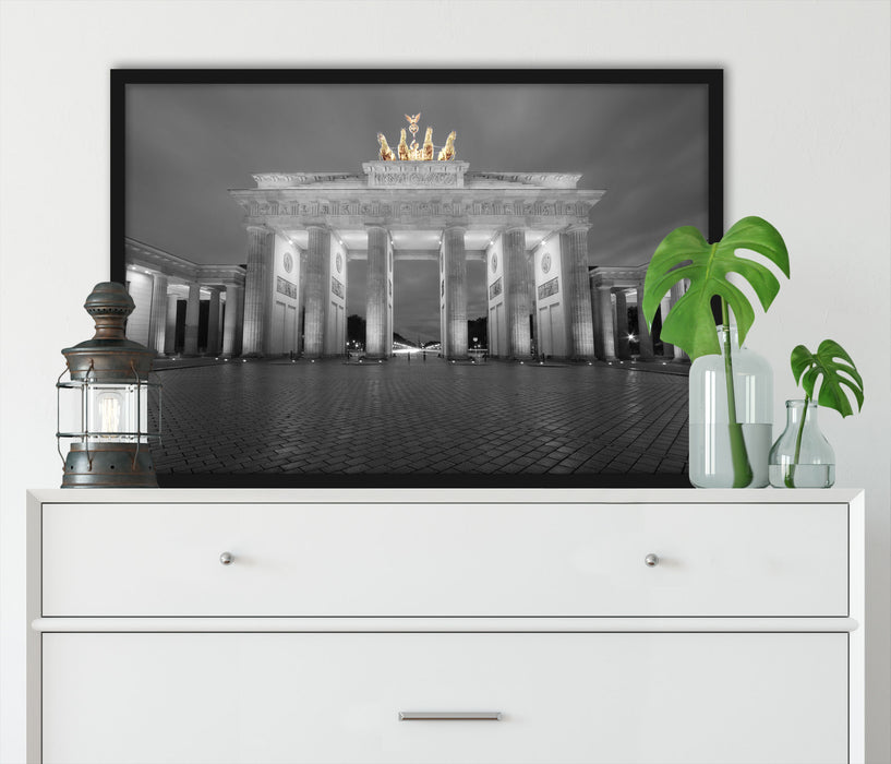 schönes Brandenburger Tor, Poster mit Bilderrahmen