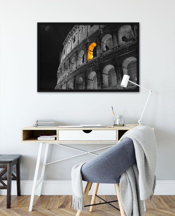 schönes Amphitheater in Rom, Poster mit Bilderrahmen