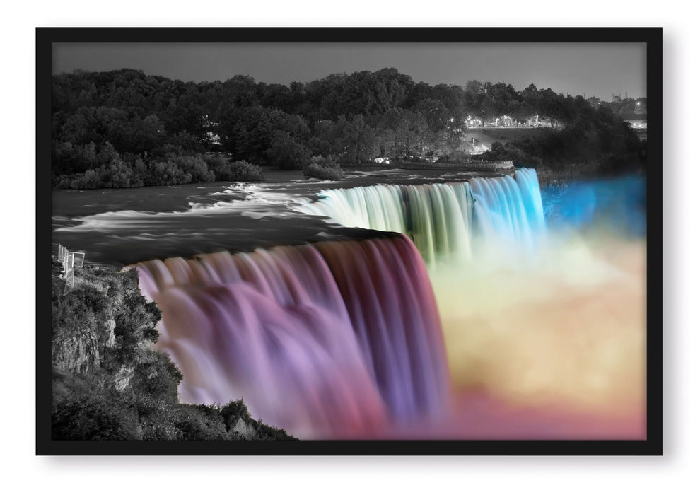 Pixxprint wunderschöne Niagara Fälle, Poster mit Bilderrahmen