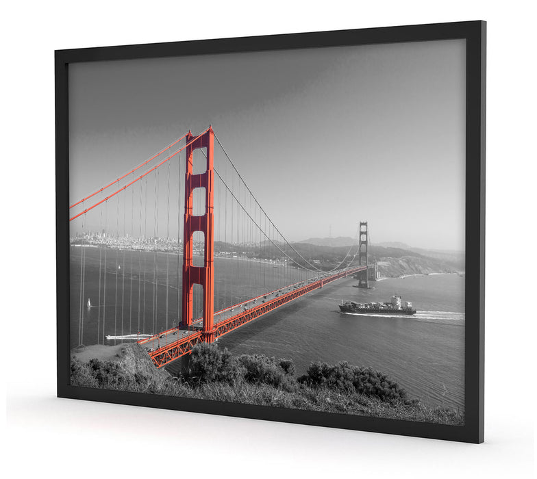 eindrucksvolle Golden Gate Bridge, Poster mit Bilderrahmen