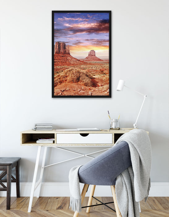 Utah Monument Valley, Poster mit Bilderrahmen