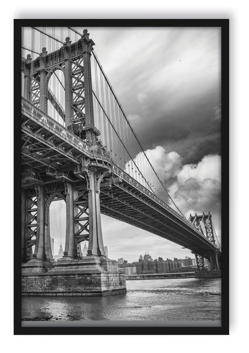Manhattan Bridge New York, Poster mit Bilderrahmen