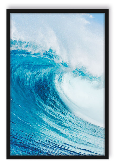 Pixxprint Atemberaubende Welle, Poster mit Bilderrahmen