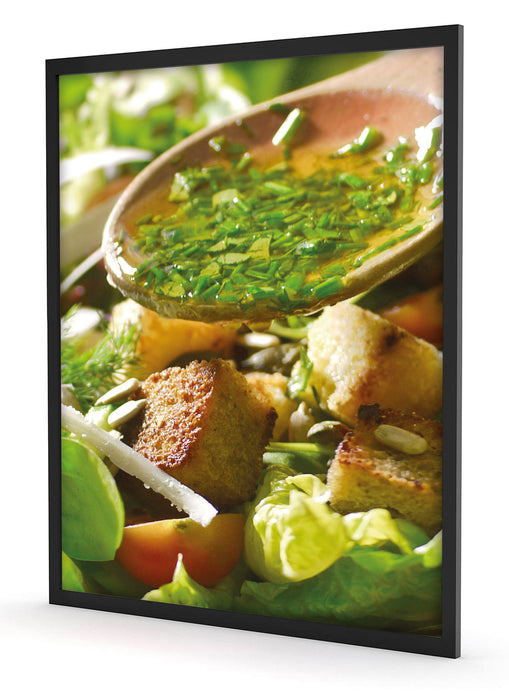 Kräuter Vinaigrette, Poster mit Bilderrahmen