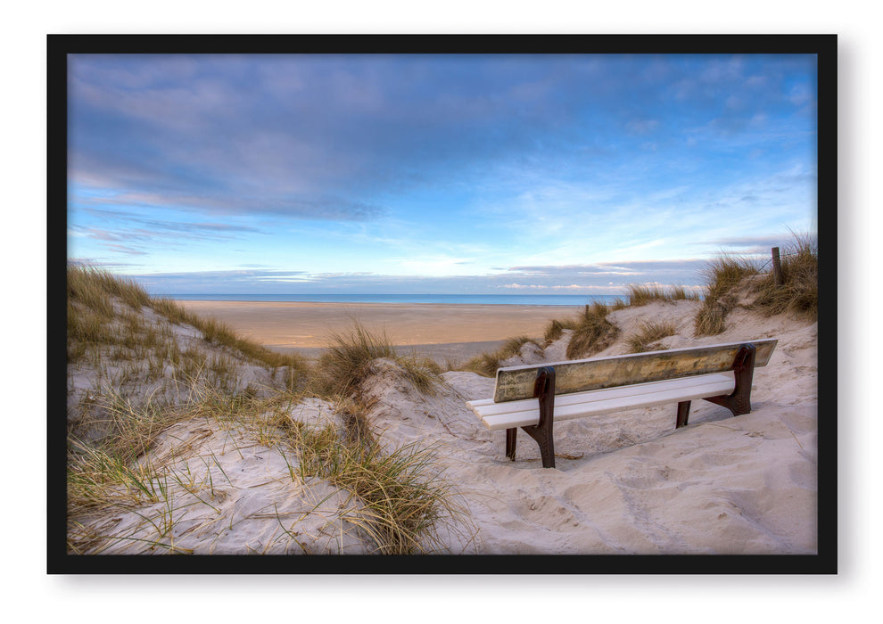 Pixxprint Blick auf das Meer, Poster mit Bilderrahmen