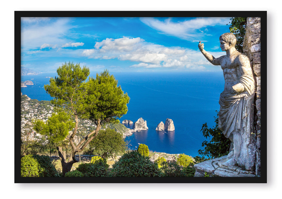 Insel Capri in Italien, Poster mit Bilderrahmen