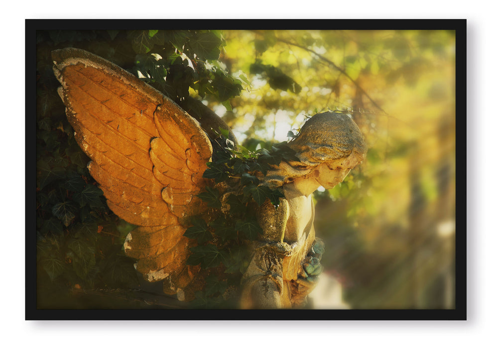 Goldenen Engel im Sonnenlicht, Poster mit Bilderrahmen
