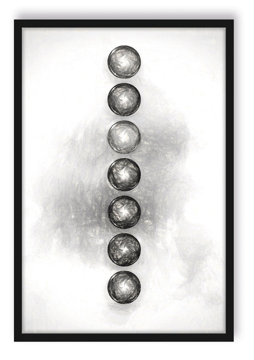 Pixxprint Chakra des Körpers, Poster mit Bilderrahmen