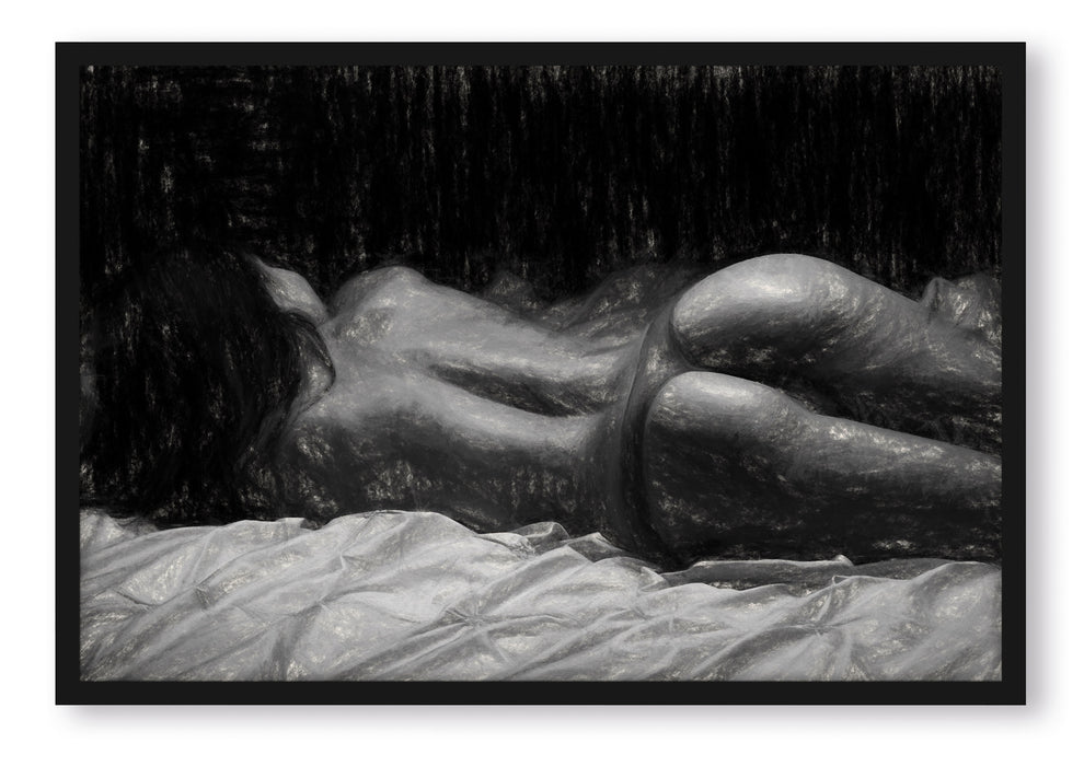 Pixxprint Perfekter Frauen Po Kunst, Poster mit Bilderrahmen