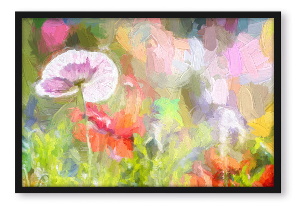 Pixxprint Kalifornischer Mohn im Frühling, Poster mit Bilderrahmen