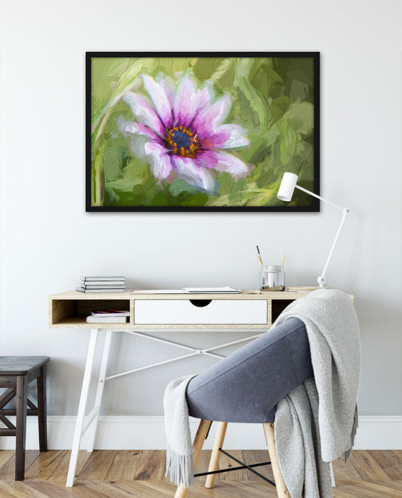 lilane Blume in der Natur Kunst, Poster mit Bilderrahmen