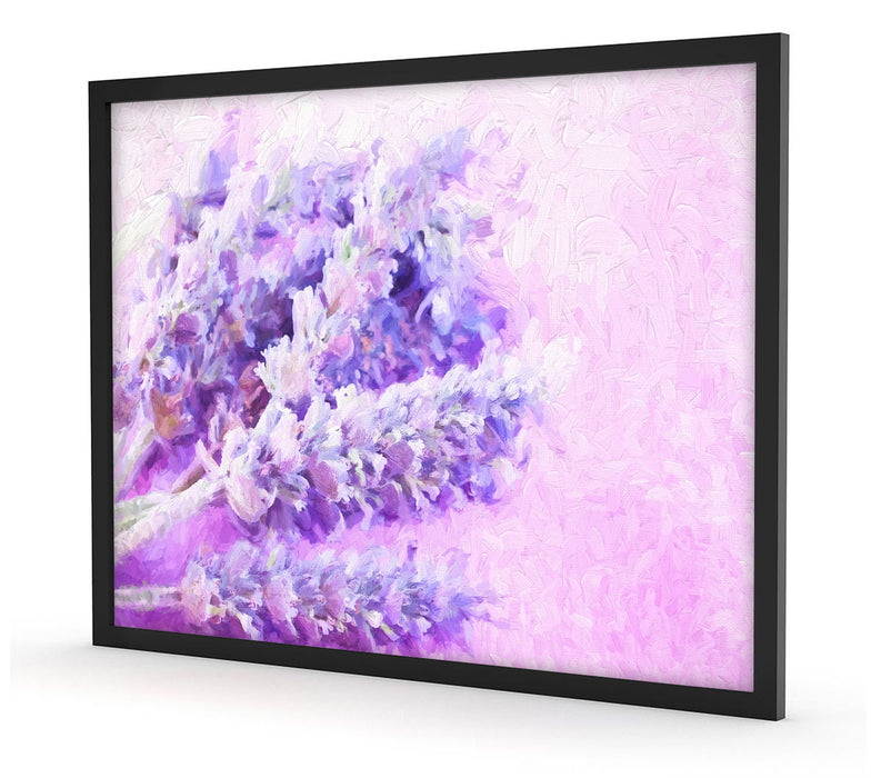 getrockneter Lavendel Kunst, Poster mit Bilderrahmen