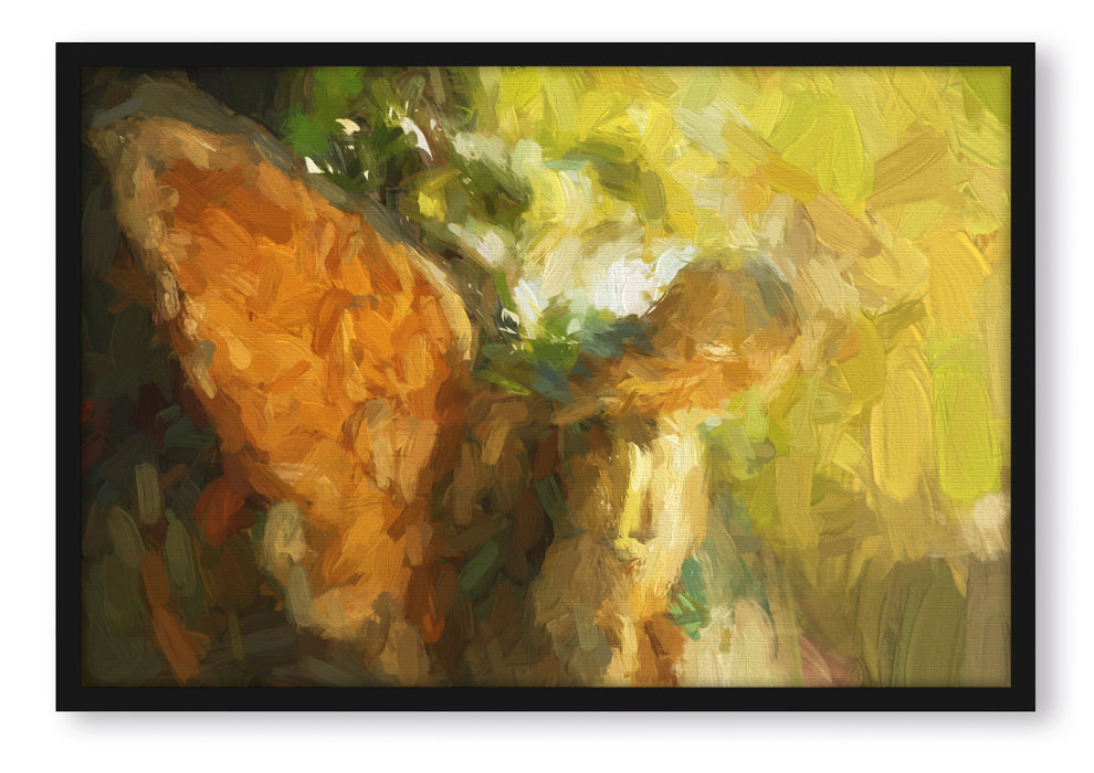 Pixxprint Engel im Sonnenlicht, Poster mit Bilderrahmen