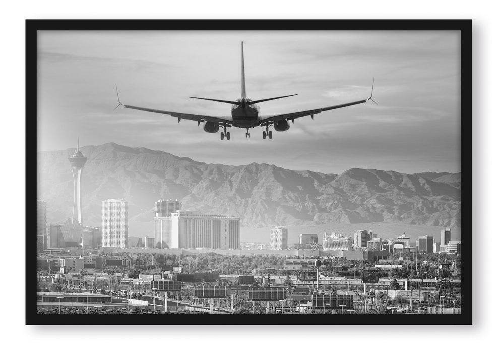 Urlaubsreise nach Las Vegas, Poster mit Bilderrahmen