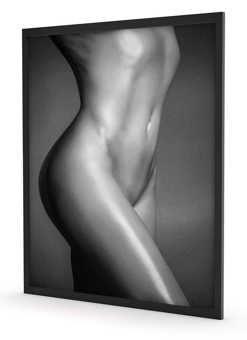 nackter Frauenkörper, Poster mit Bilderrahmen