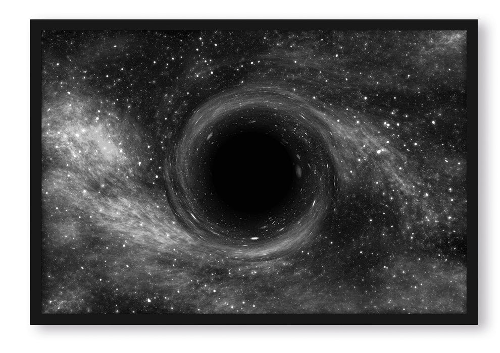 Pixxprint Loch im Weltall, Poster mit Bilderrahmen