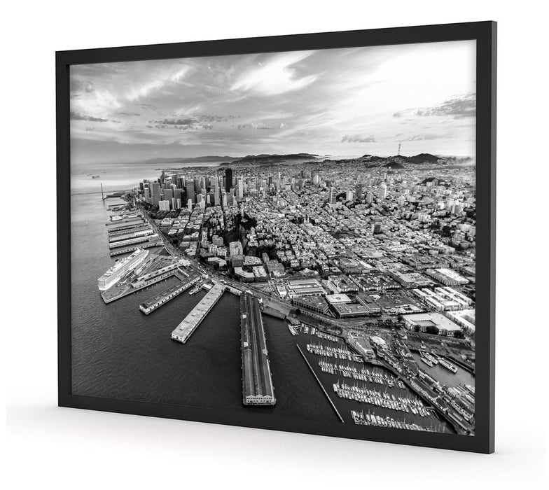 San Francisco B&W, Poster mit Bilderrahmen