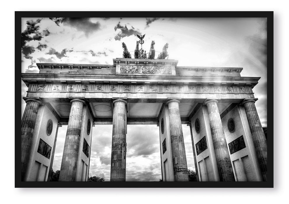 Pixxprint Brandenburger Tor Berlin, Poster mit Bilderrahmen