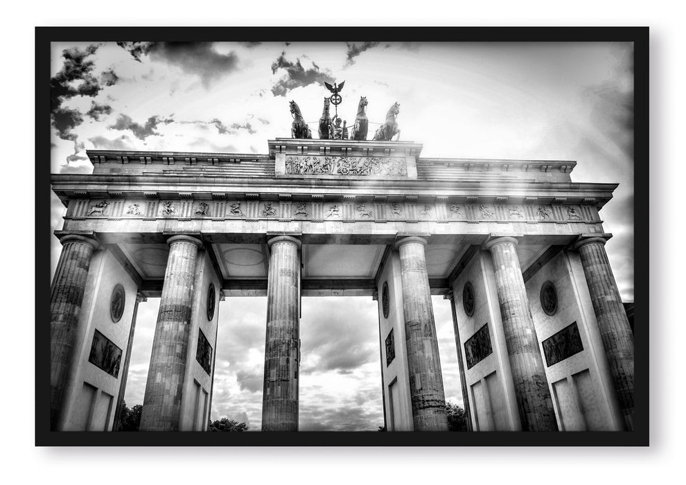 Brandenburger Tor Berlin, Poster mit Bilderrahmen