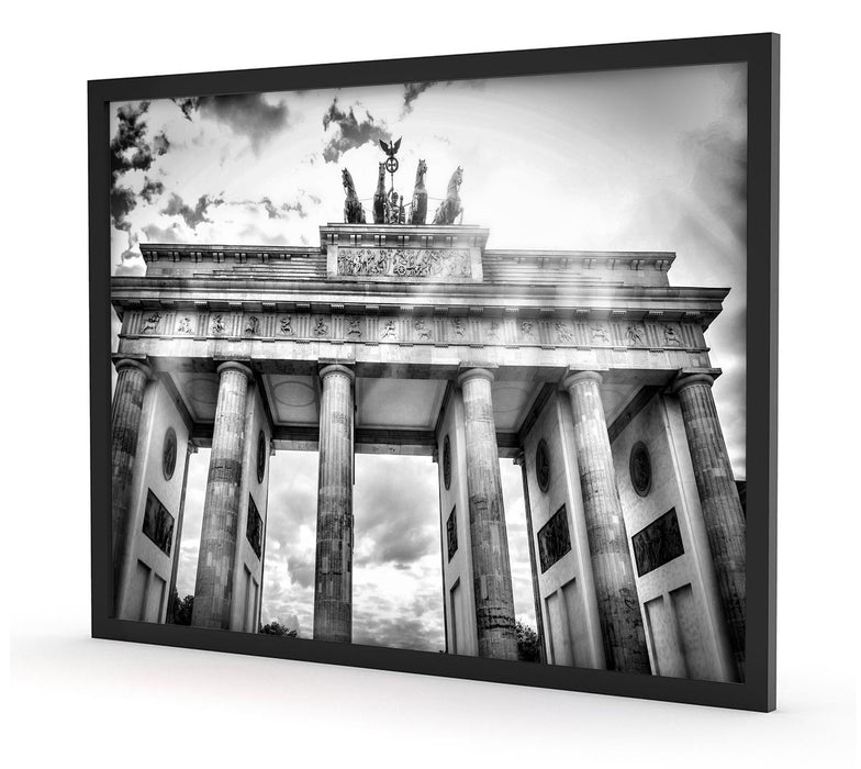 Brandenburger Tor Berlin, Poster mit Bilderrahmen