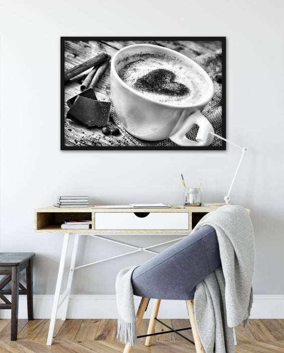 Kaffe Kaffeebohnen, Poster mit Bilderrahmen