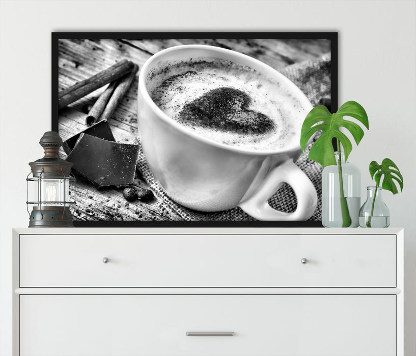 Kaffe Kaffeebohnen, Poster mit Bilderrahmen