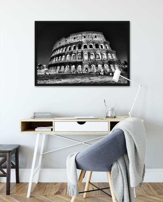 Colosseum in Rom Italien Italy, Poster mit Bilderrahmen