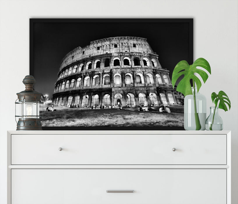 Colosseum in Rom Italien Italy, Poster mit Bilderrahmen