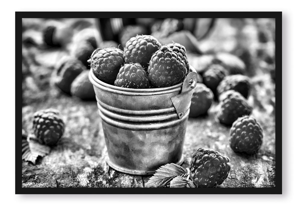 Pixxprint Früchte Eimer Obst Fruit food, Poster mit Bilderrahmen