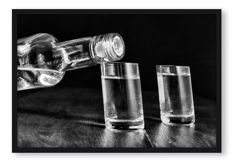 Vodka Whisky Party, Poster mit Bilderrahmen