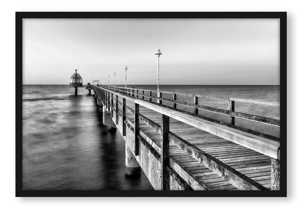 Pixxprint Meer Sonne Strand, Poster mit Bilderrahmen