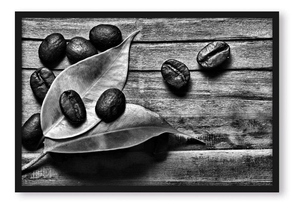 Pixxprint Kaffee Mahlen, Poster mit Bilderrahmen