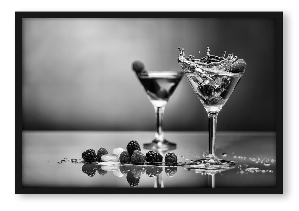 Pixxprint Coole Cocktails, Poster mit Bilderrahmen