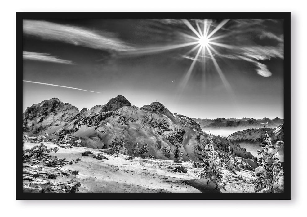 Pixxprint Tannheimer Tal, Poster mit Bilderrahmen