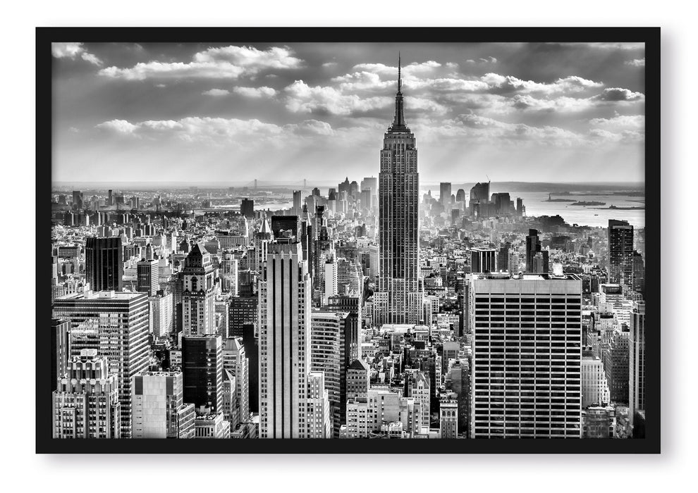 Pixxprint New York, Manhattan, Poster mit Bilderrahmen