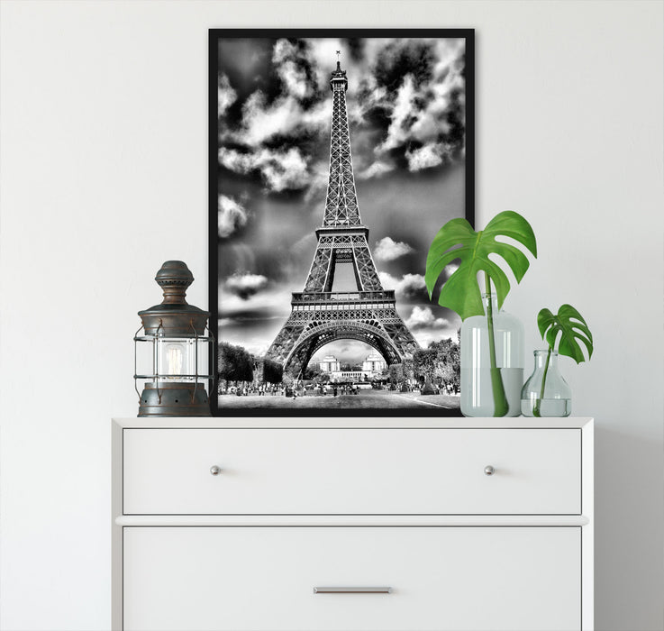 Eifelturm Paris, Poster mit Bilderrahmen