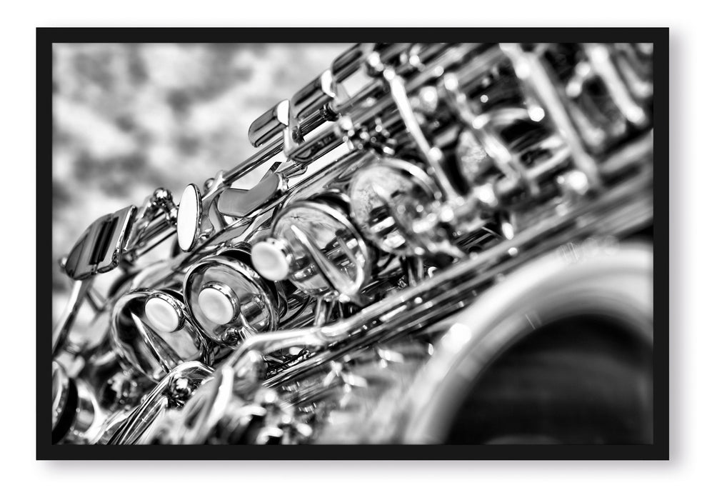 Pixxprint Saxophon, Poster mit Bilderrahmen