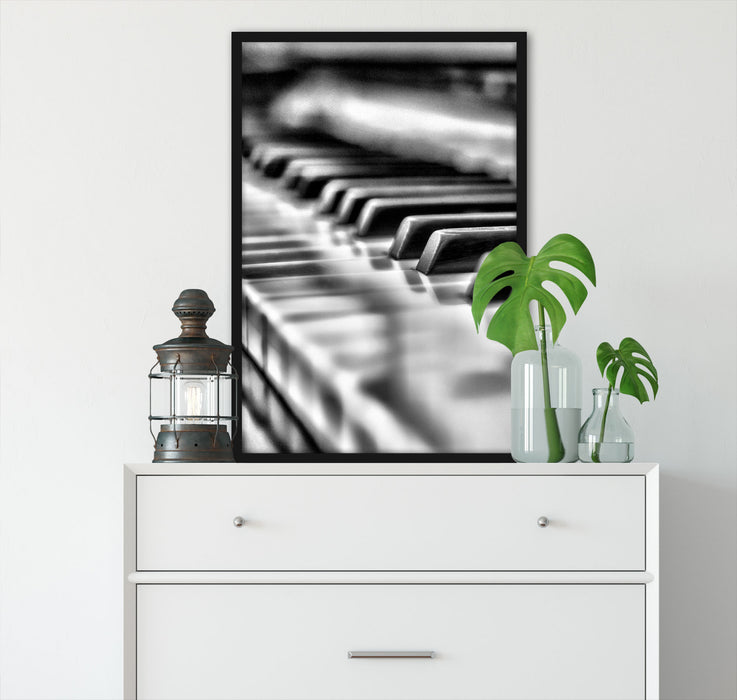 Elegantes Klavier, Poster mit Bilderrahmen