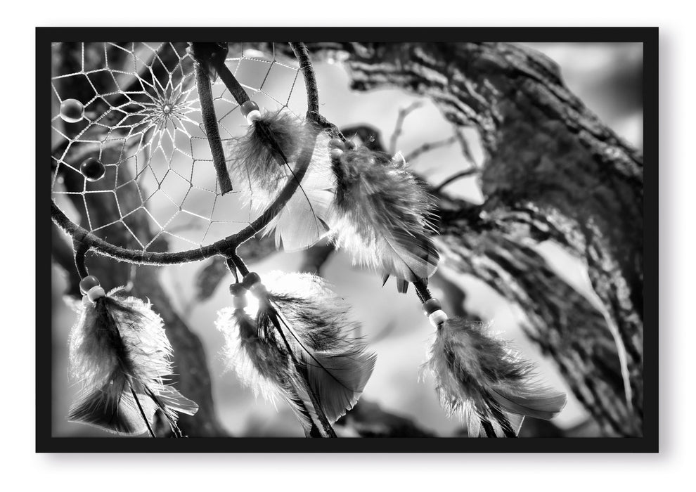 Pixxprint Traumfänger, Poster mit Bilderrahmen