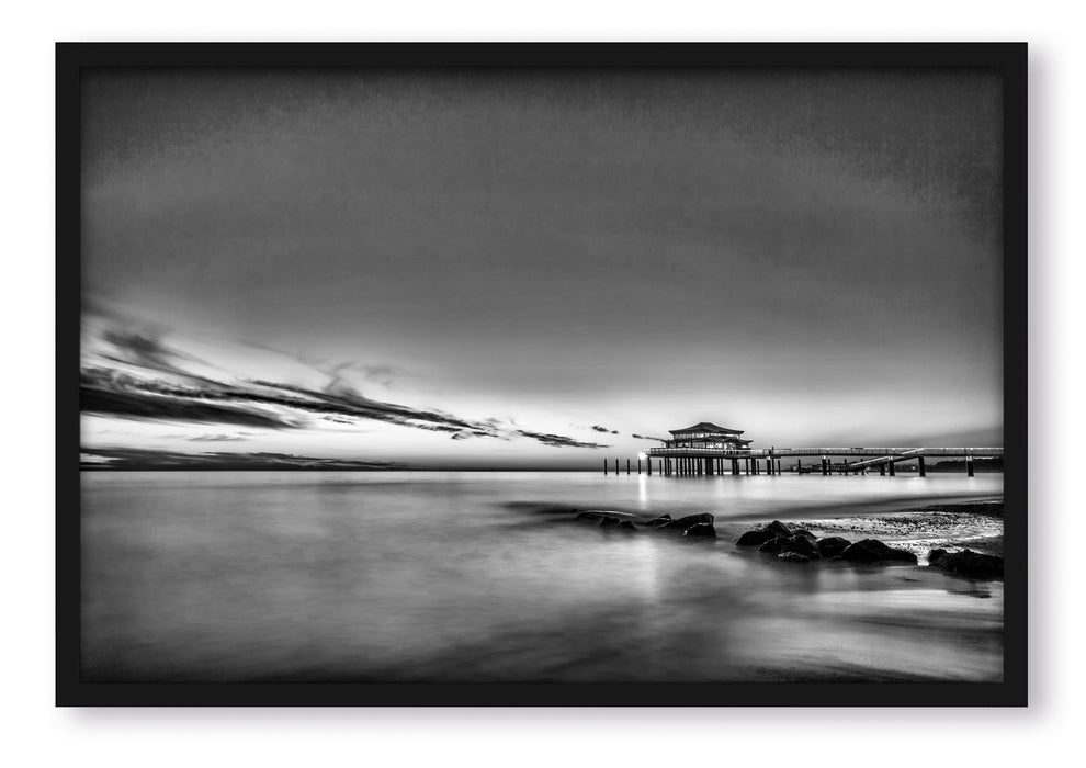 Pixxprint Timmendorfer Strand, Poster mit Bilderrahmen