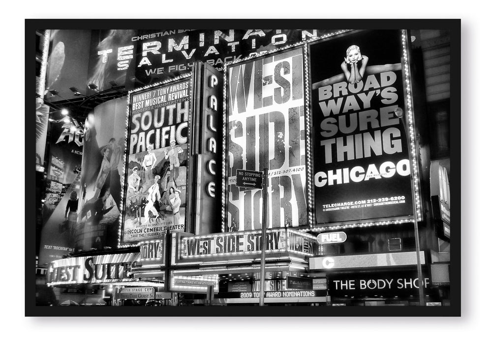Programm des legendären Broadway's, Poster mit Bilderrahmen