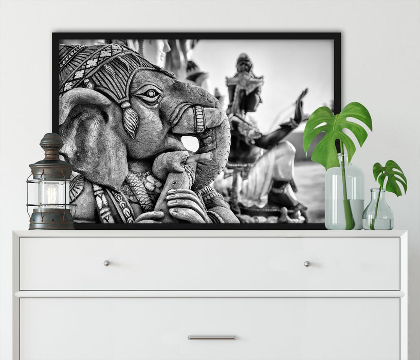 Elefantengottheit in Thailand, Poster mit Bilderrahmen