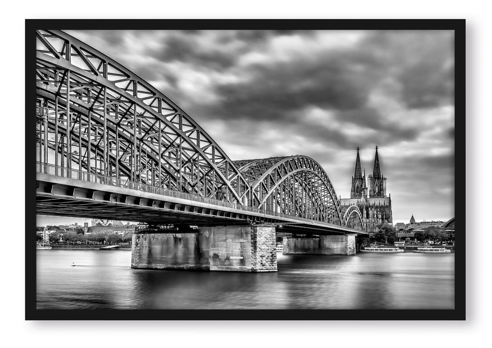 Hohenzollernbrücke in Köln, Poster mit Bilderrahmen