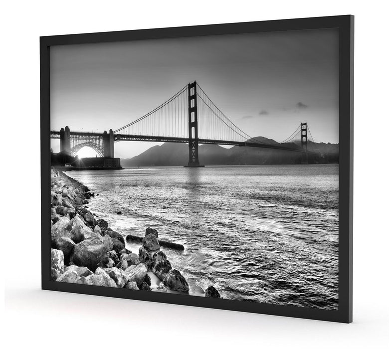 Imposante Golden Gate Bridge, Poster mit Bilderrahmen