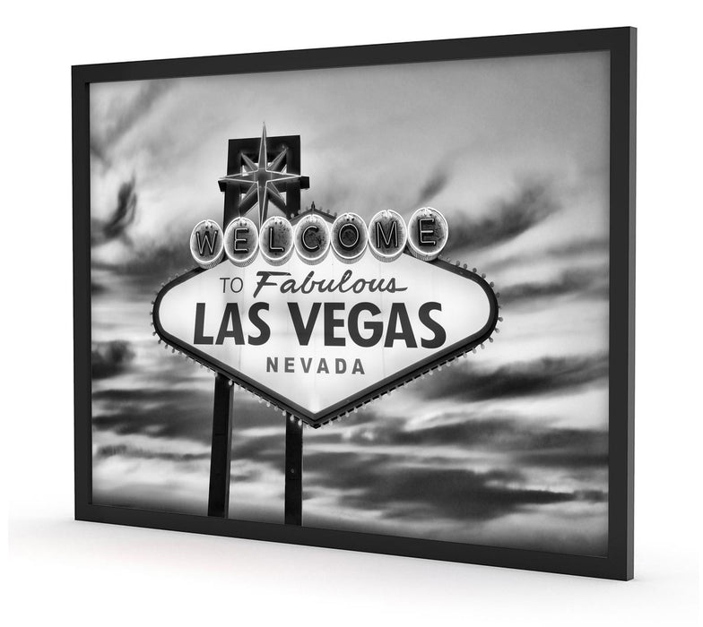 Las Vegas Schild, Poster mit Bilderrahmen