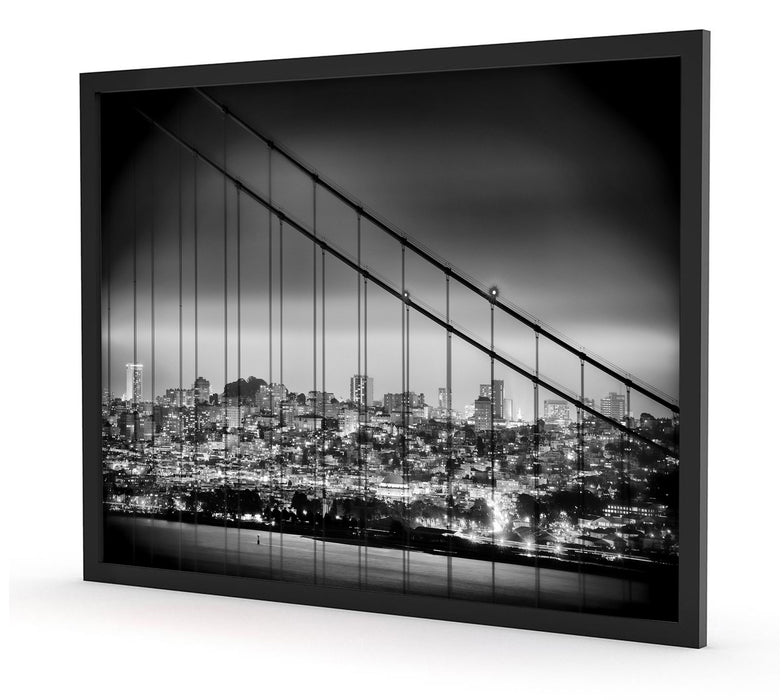San Francisco Skyline, Poster mit Bilderrahmen