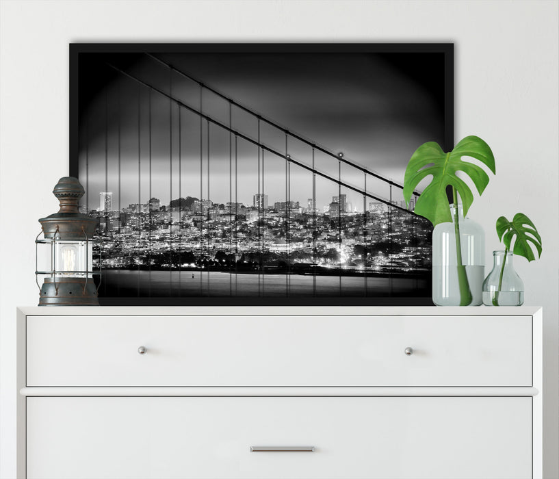 San Francisco Skyline, Poster mit Bilderrahmen