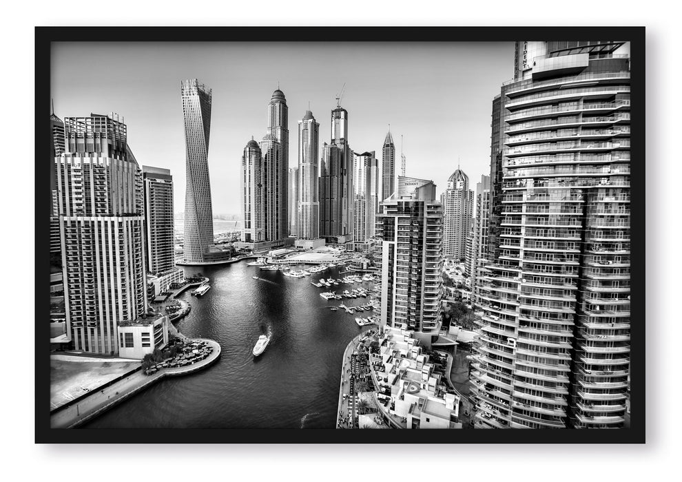 Dubai Metropole, Poster mit Bilderrahmen
